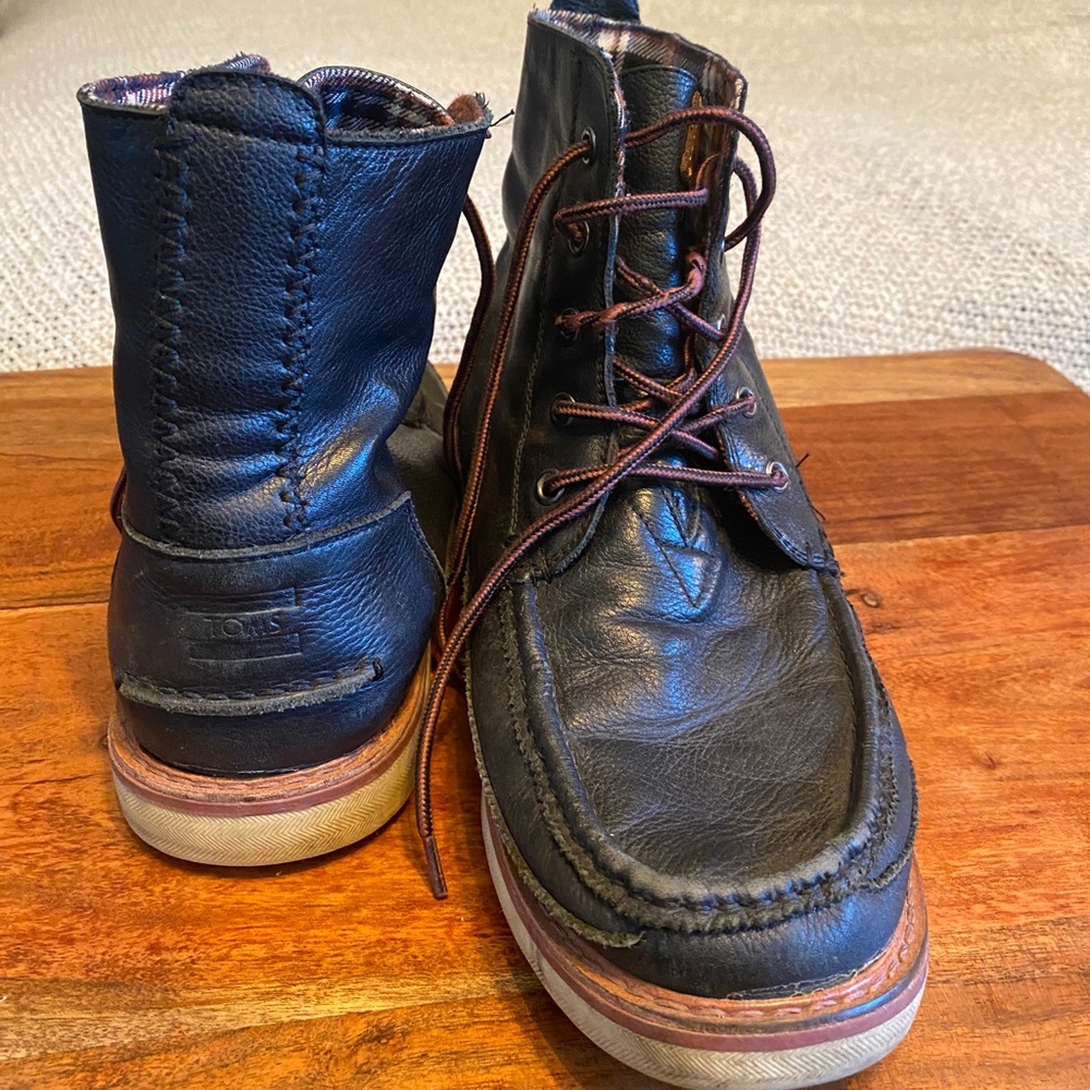 COPY - Toms Black Leather Ankle Boots